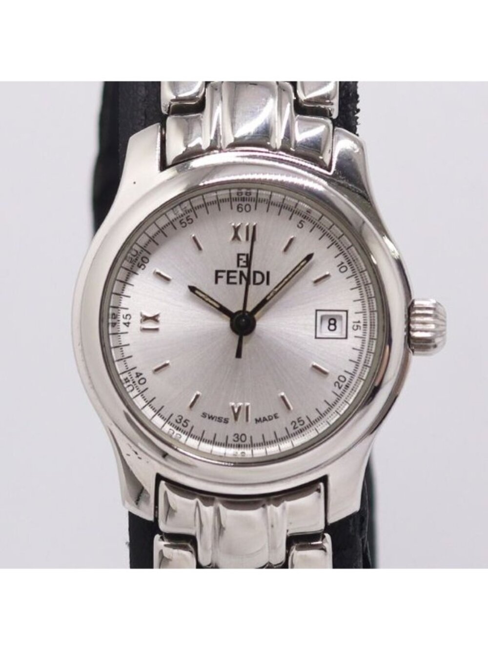 Fendi Date Silver Dial Watch